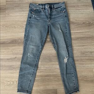 GAP Distressed Gray Denim Jeans